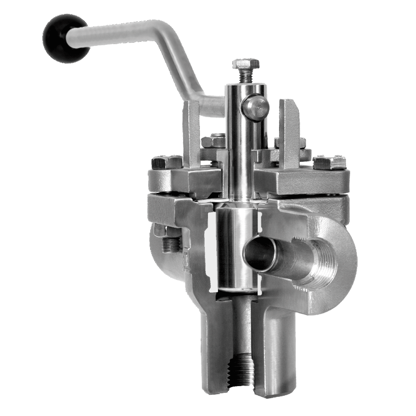 Special valve for safe flushing of pipe systems