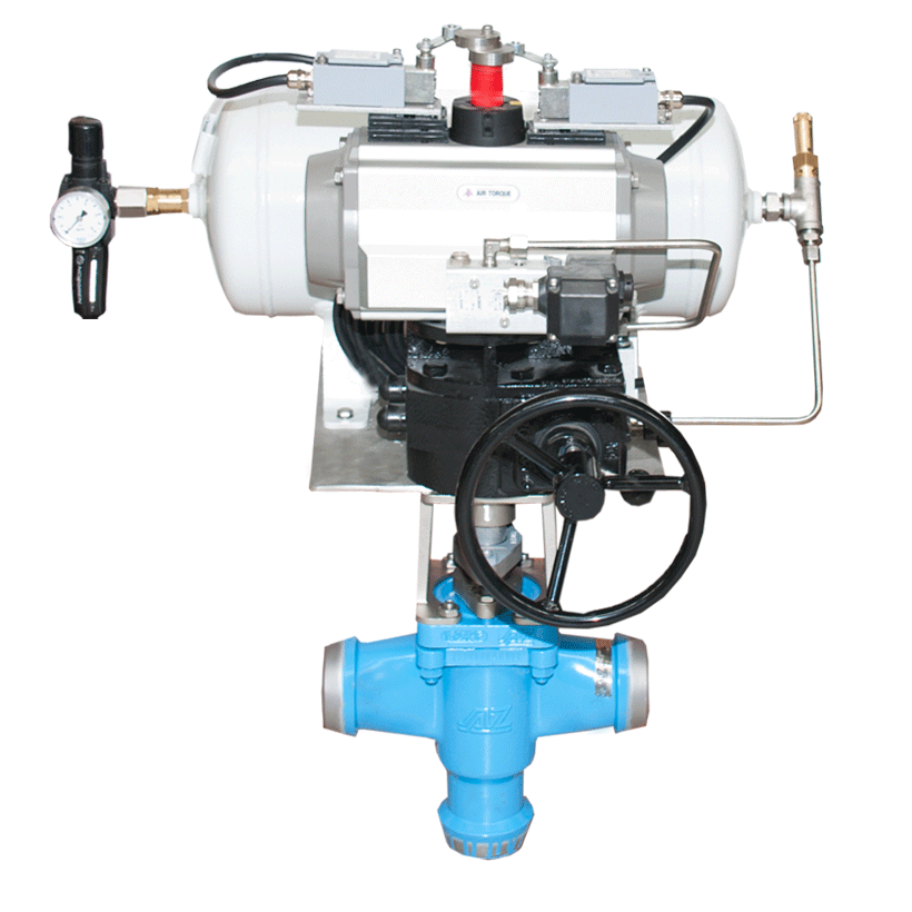 valve with reserve air vessel