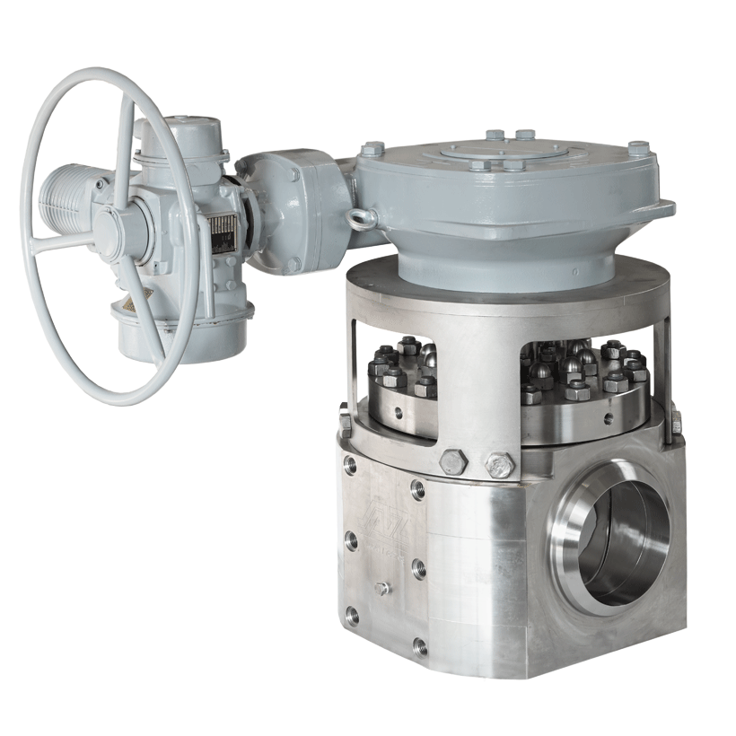Hight-pressure plug valve for nuclear facilities